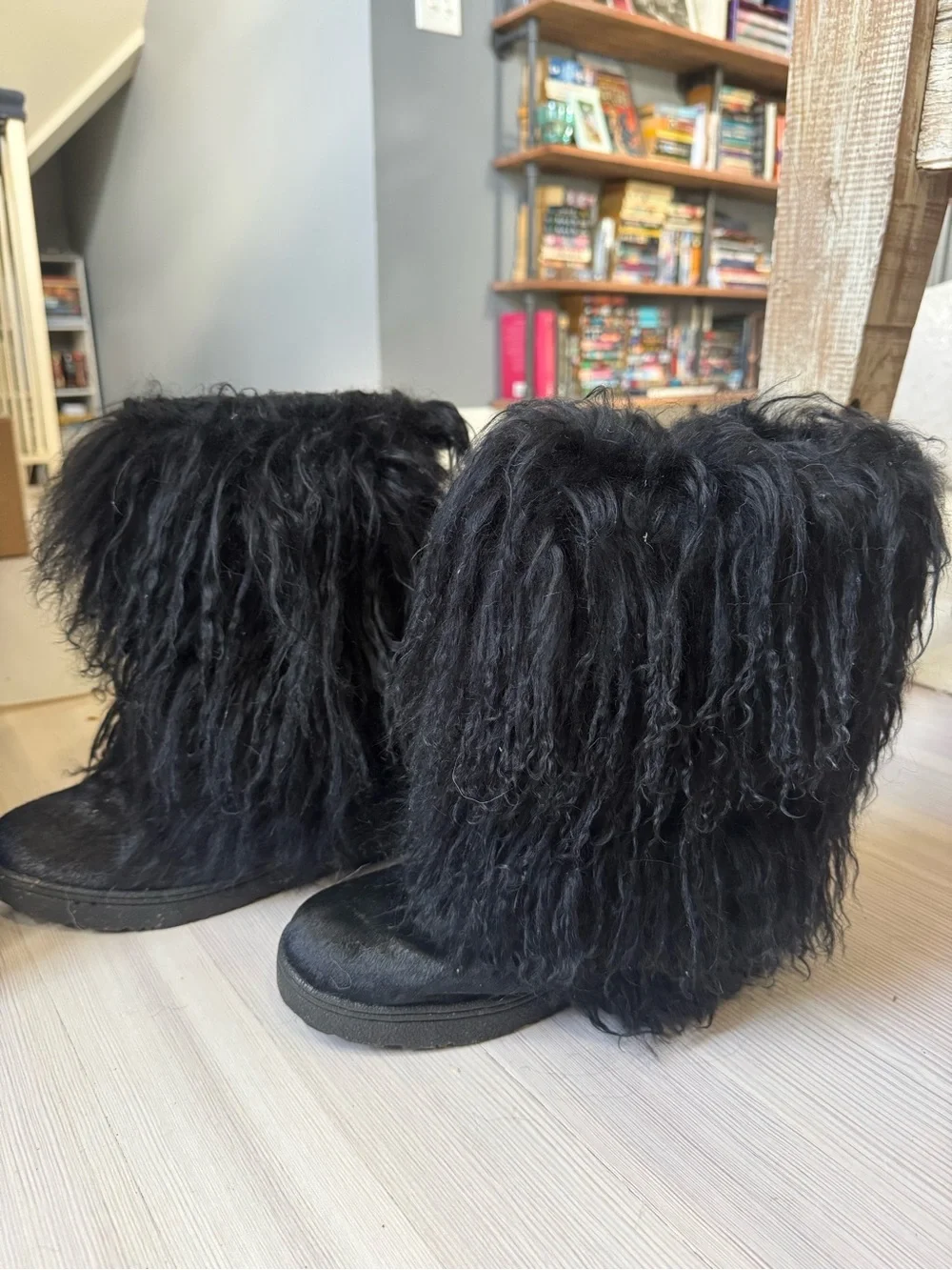 Bear paw Mongolian Sheep Fur Women's Winter Boots